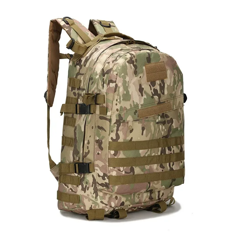 Sac Dos Oxford Université Vert Camouflage Poche Intérieure Fendue Ceinture Coussin Air Survie Escalade Plein Air