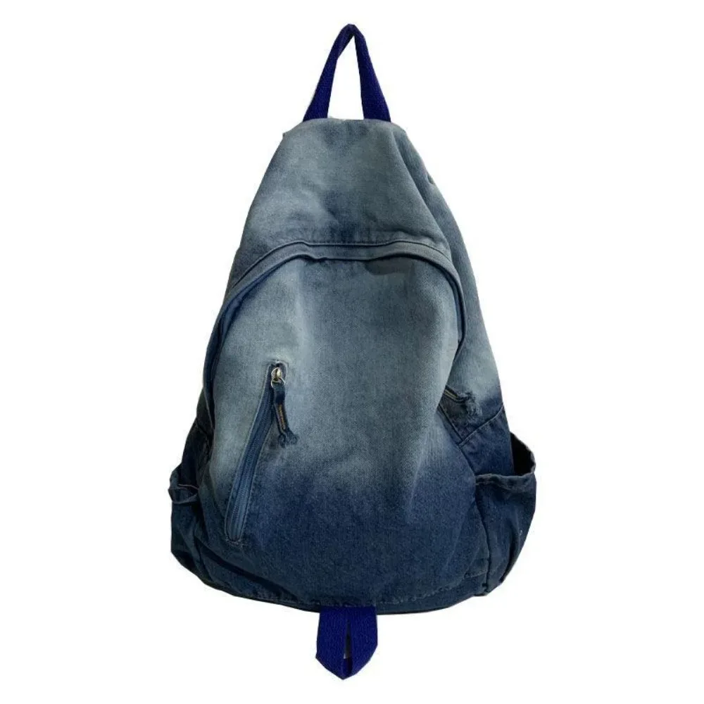 nouveau sac à dos en denim à motif d'étoile y2k, cartable d'étudiant punk, sac à dos de voyage de grande capacité pour étudiants