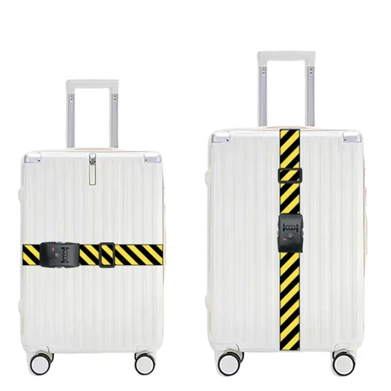 sangles de bagages pour valises de 22 à 28 pouces, serrure à combinaison approuvée par tsa, ceinture d'emballage de valise réglable, sangles de liaison à l'étranger