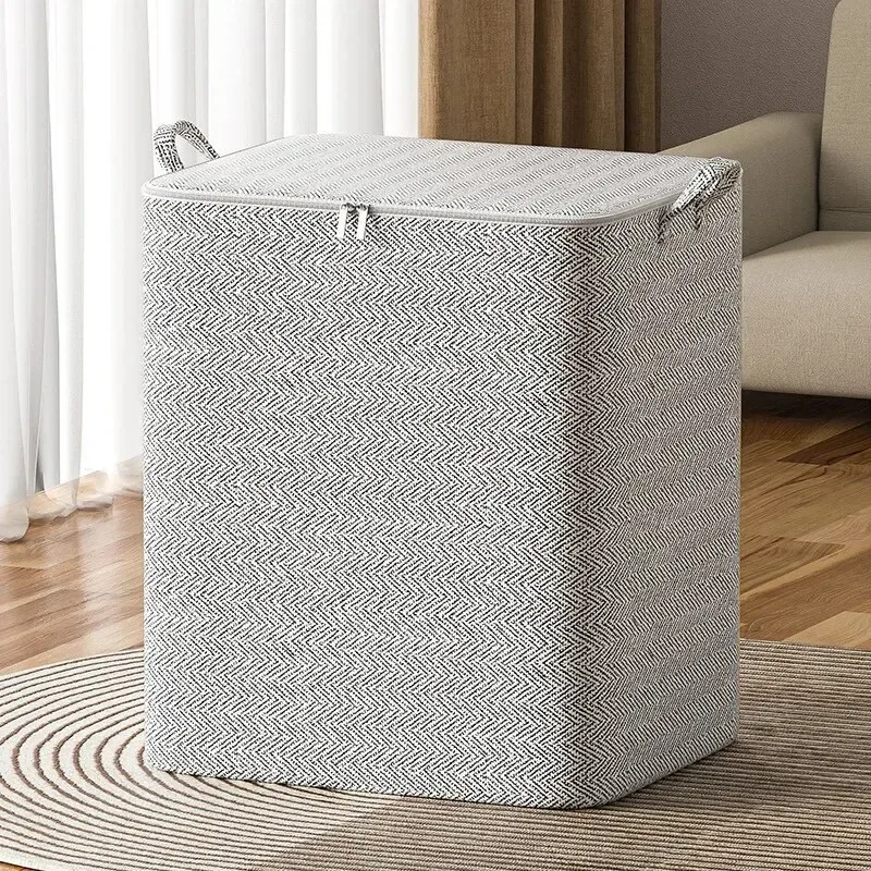 sac de rangement domestique de grande capacité, en matériau non tissé, organisateur de placard, peut être utilisé pour les couettes, les vêtements, les jouets, 1 pièce