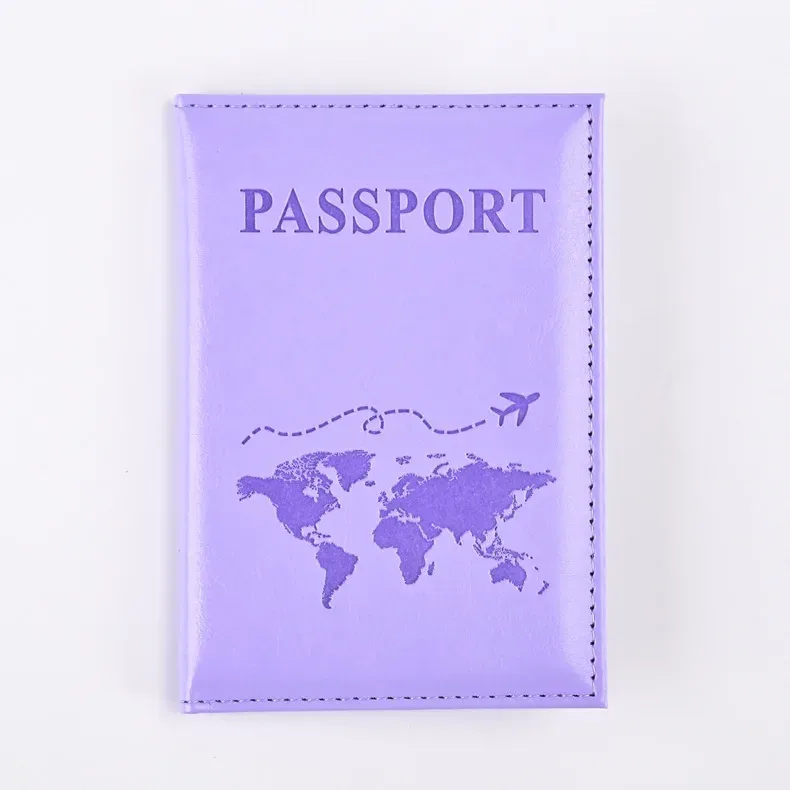 étui de passeport en cuir pu pour hommes et femmes, décoloration solide, billet de voyage, housse de protection, porte-carte d'identité, nouveau