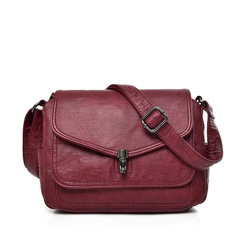 sac à bandoulière vintage 2026 pour femme en cuir souple, petit sac fourre-tout décontracté, sac à main tendance pour dames