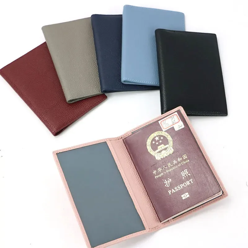porte-passeport en cuir véritable, étui à la mode, housse de passeport en galets, housse d'embarquement portable, accessoires de voyage, sac de voyage