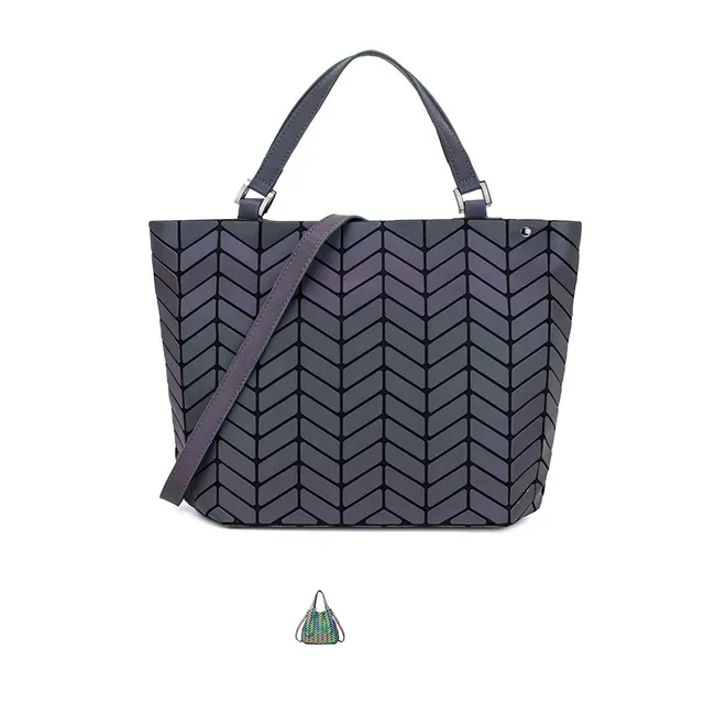 sacs à paillettes lumineux géométriques pour femmes 2024, sacs à bandoulière matelassés, sacs à main pliables laser unis pour femmes, bolsa feminina