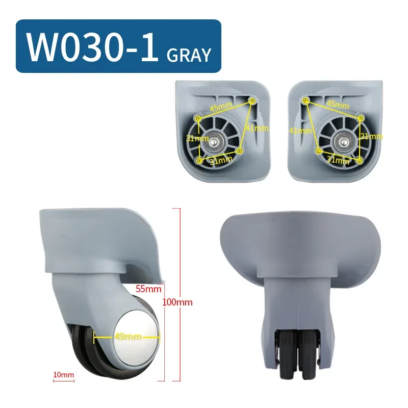 roues de remplacement pour bagages, valise sur roues de remplacement, accessoires pour bagages de 14 à 30 pouces, roues silencieuses pour roulettes à bagages
