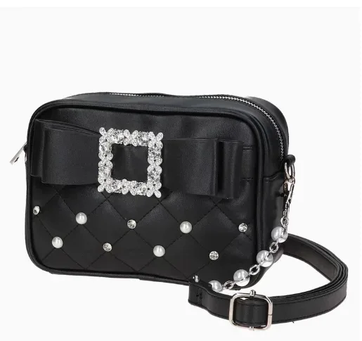sac à main en strass et pierres précieuses de style japonais, fourre-tout lolita, nouveau sac à dos mignon pour femmes, sac à bandoulière avec nœud, 2 voies