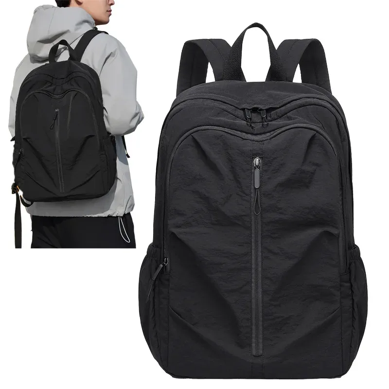 sac à dos pratique et élégant, grande capacité, unisexe, décontracté, résistant à l'eau, en nylon, pour voyage, pour ordinateur portable, pour les déplacements quotidiens