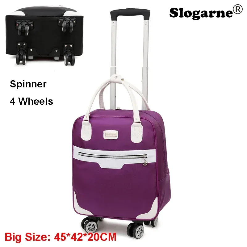 mode bagages roulants femmes 4 roues spinner voyage sacs hommes voyage d'affaires sacs oxford valise étanche chariot bagages