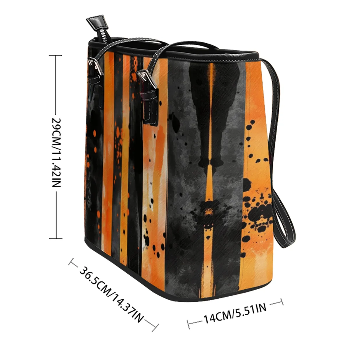 sac à bandoulière en cuir pvc oxford imprimé à rayures aquarelle, fourre-tout léger à fermeture éclair, usage quotidien, sac à main convertible pour le travail et le week-end