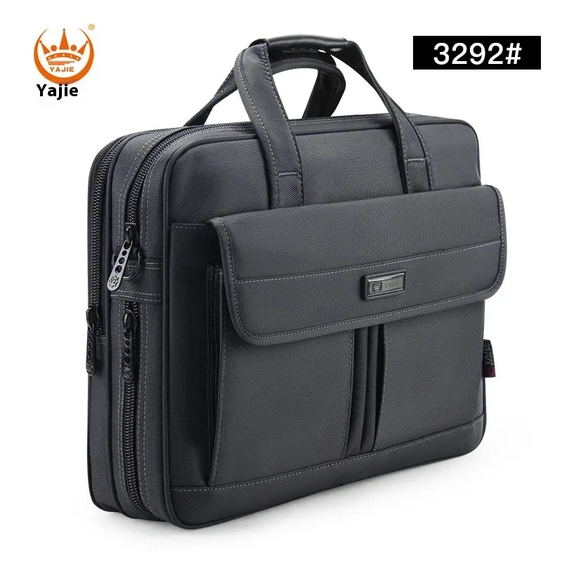 porte-documents pour hommes d'affaires, sac en toile imperméable de grande capacité pour ordinateur portable de 15.6 pouces, sacs de travail, sacs d'affaires, sacs de bureau officiels