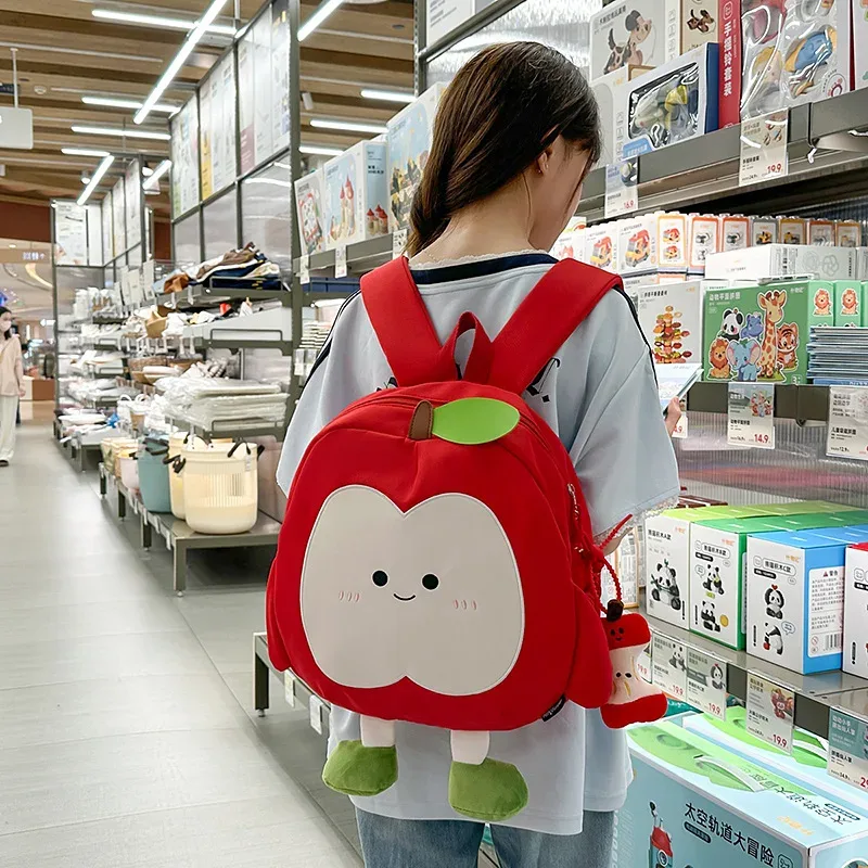 Nouveau sac à dos Apple mignon pour filles dessin animé grande capacité étudiant cartable voyage loisirs déplacements sac à dos léger