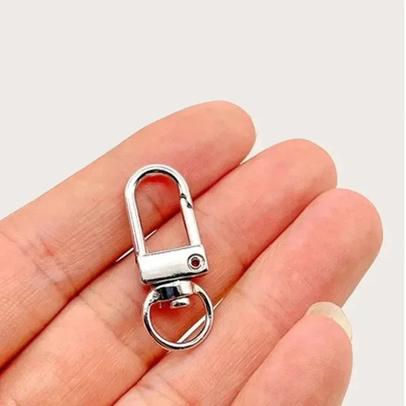 porte-clés à boucle de porte tournante, 5 pièces, bijoux, accessoires de bricolage, or et argent, boucle de sac universelle, accessoires de sac à dos