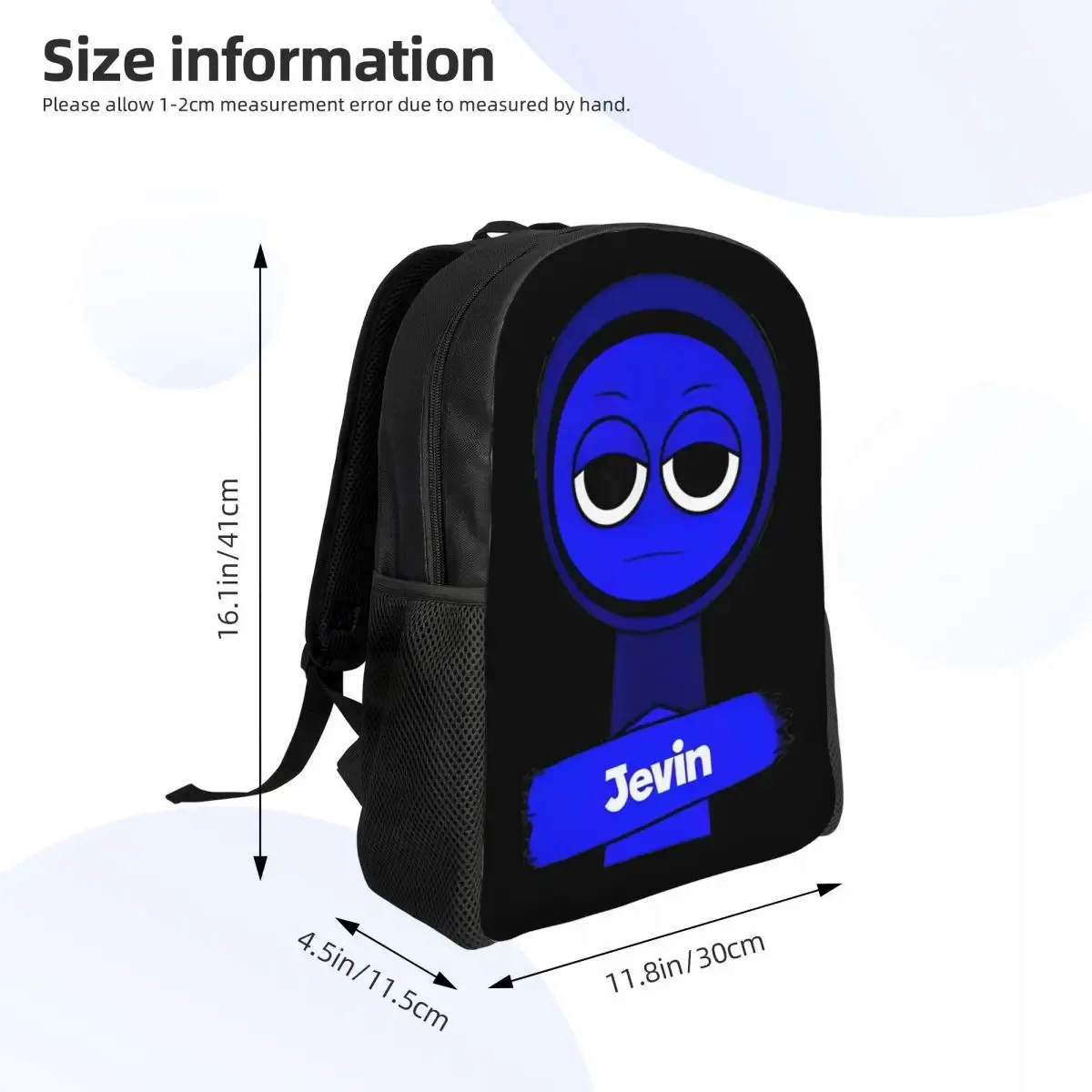 sprunki jevin drôle sac à dos décontracté léger lycée randonnée voyage sac à dos pour hommes femmes ordinateur portable sac à bandoulière