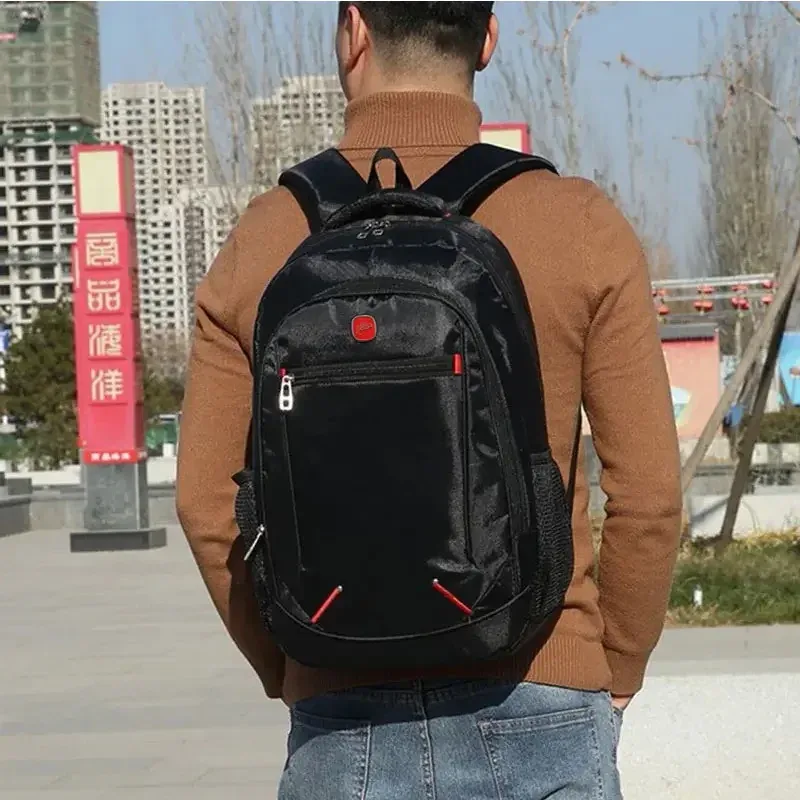 sac à dos scolaire grande capacité pour étudiants, sac à dos décontracté de couleur unie, matériau oxford, nouveau sac à dos pour hommes, sac multifonctionnel simple