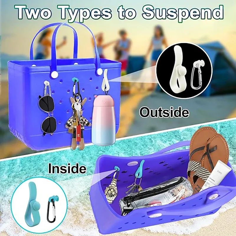 lot de 3 porte-clés pour sacs à bandoulière, breloques à insérer, mousquetons compatibles avec les sacs de plage