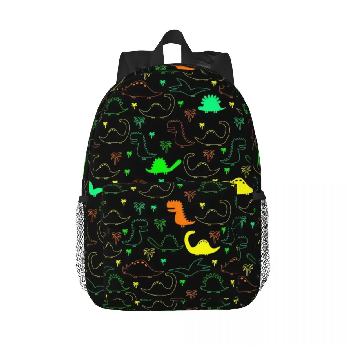 sac à dos de dessin animé drôle de dinosaure pour hommes et femmes, sac à livres de base, sac pour étudiants, sac pour ordinateur portable manga, école