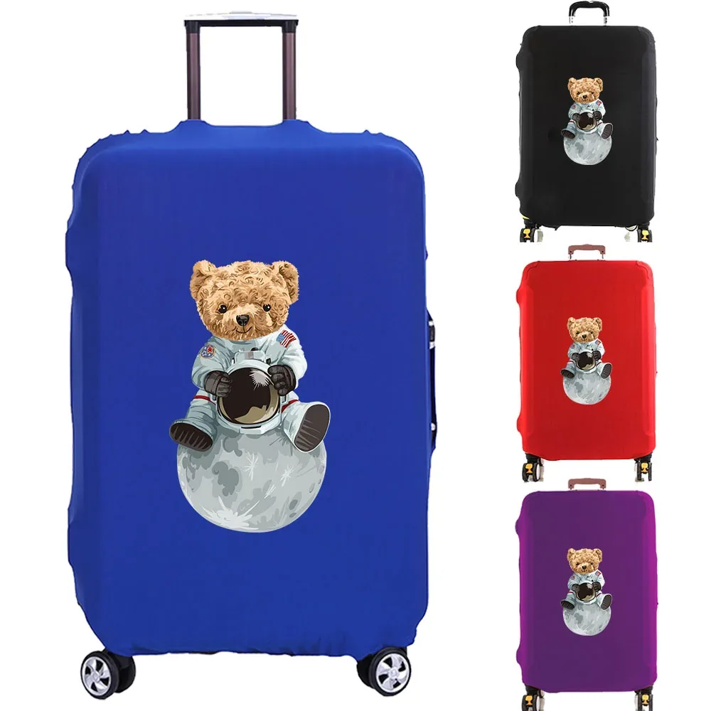 Housse de protection pour bagages, protection de valise, ours de lune, élasticité épaisse, housse anti-poussière, étui de protection anti-rayures, manchon de chariot de 18 à 32 pouces