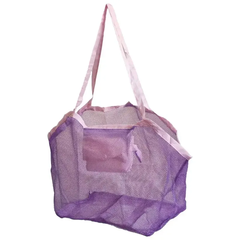 sac de rangement pour jouets de plage pour enfants, sac de rangement pliable et portable en maille pour collecter les outils de fouille du sable, pour les vacances, 1 pièce