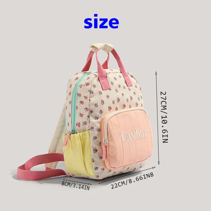 broderie personnalisée/style standard 2 options, blocs de couleurs dopamine, sac à dos élégant, sac à dos décontracté, super mignon !! !