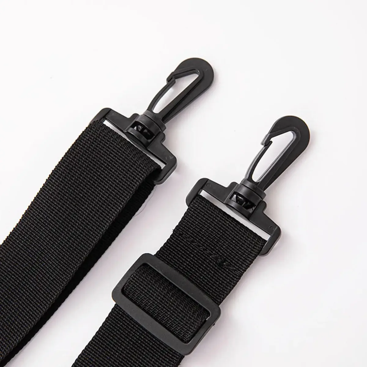 sangle de sac en toile de coton de couleur pure, ceinture réglable, fermoir à crochet en plastique noir, accessoires de sac à bandoulière diy