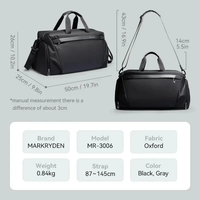 mark ryden nouveau sac de sport de fitness de grande capacité mode une épaule sac de voyage à bandoulière sac de bagage