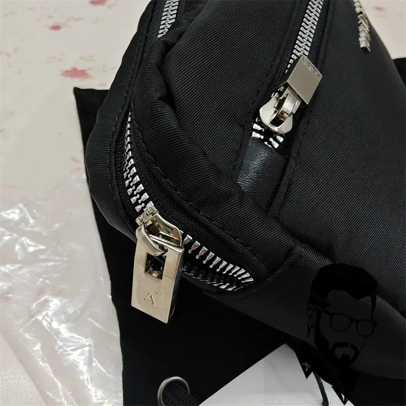 sac de taille alyx en tissu nylon noir, sac à dos de haute qualité pour hommes et femmes, avec fermeture éclair