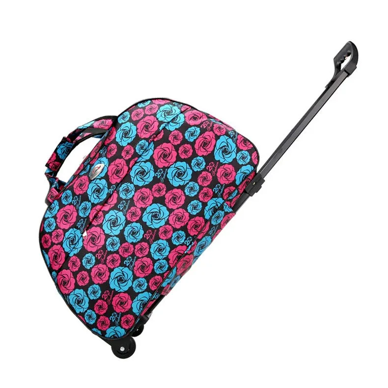 sacs à roulettes de voyage de grande capacité pour femmes et hommes, sac à roulettes oxford, valise à bagages roulante étanche, sac de voyage avec roulettes