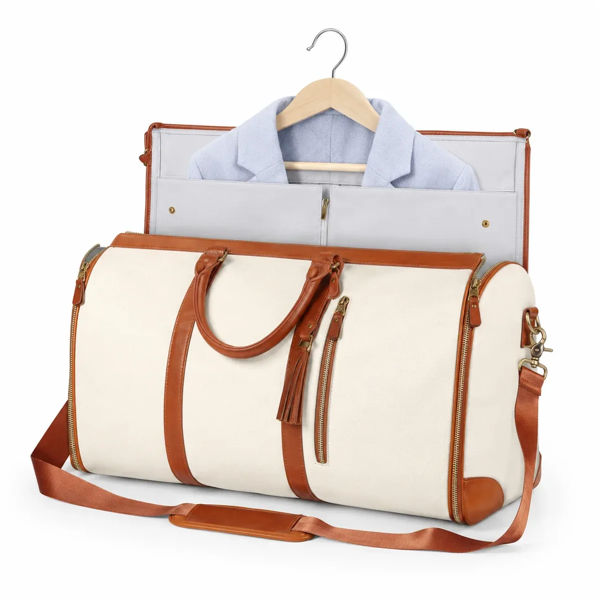 sac de voyage convertible 2 en 1 pour homme, sac de costume pour voyage d'affaires, grande capacité, sac de week-end, sac de nuit avec bandoulière