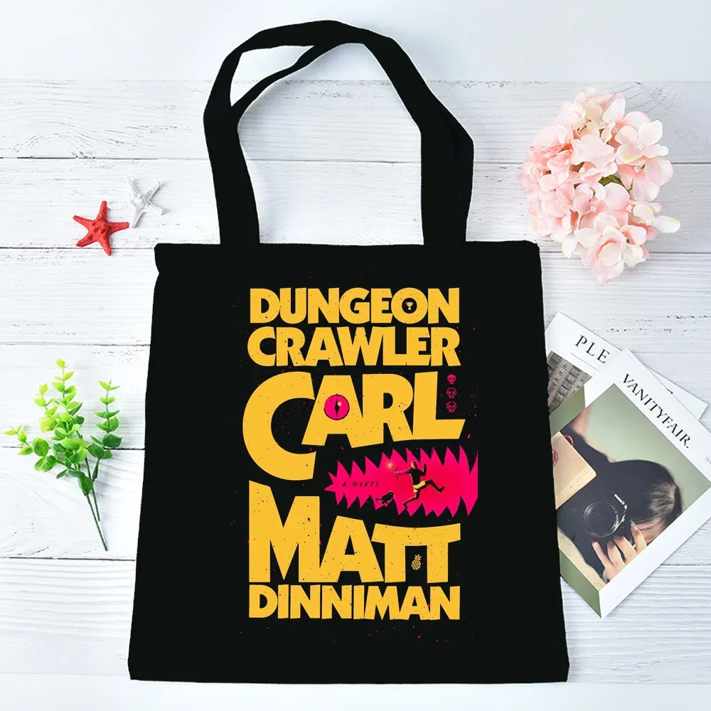 sac fourre-tout dungeon crawler carl, sac de courses pliable, sacs en tissu, sac à bandoulière réutilisable pour femme