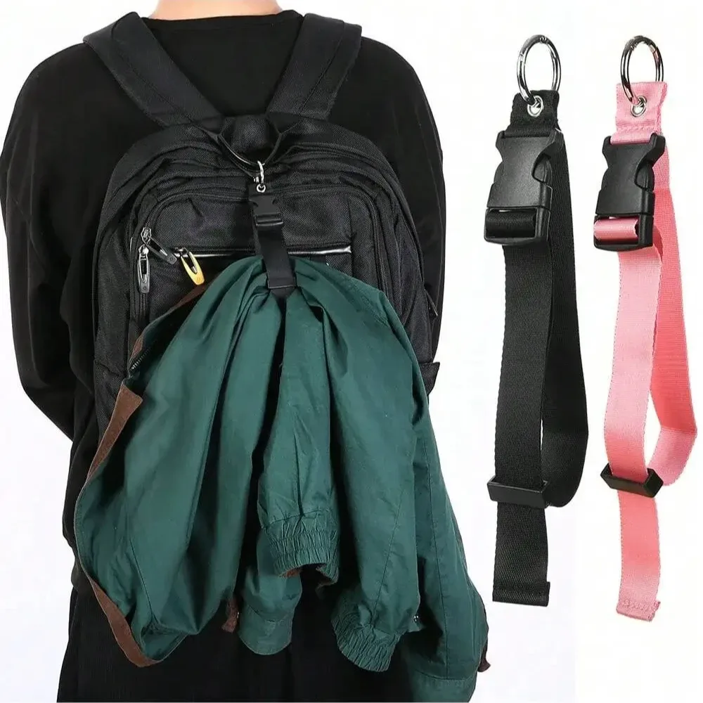 sangle de bagage portable, boucle extérieure durable, clip pour sac à dos pour hommes et femmes, étiquettes de sac cadeau de voyage indispensables pour accessoires de bagages