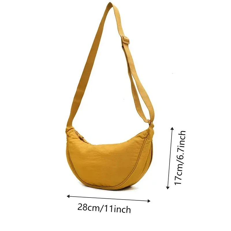 sac de poitrine solide pour femme, sac à bandoulière demi-lune, grande capacité, sac de voyage pour femme, 03/coton rempli, initié