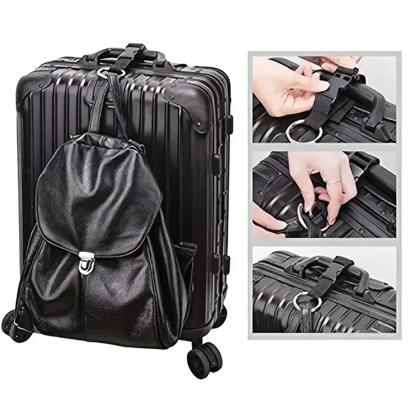 sangle fixe pour bagages de voyage, sangle externe pour sac à dos avec boucle de dégagement, sangle portable, ceinture de bagage, porte-veste bdk01