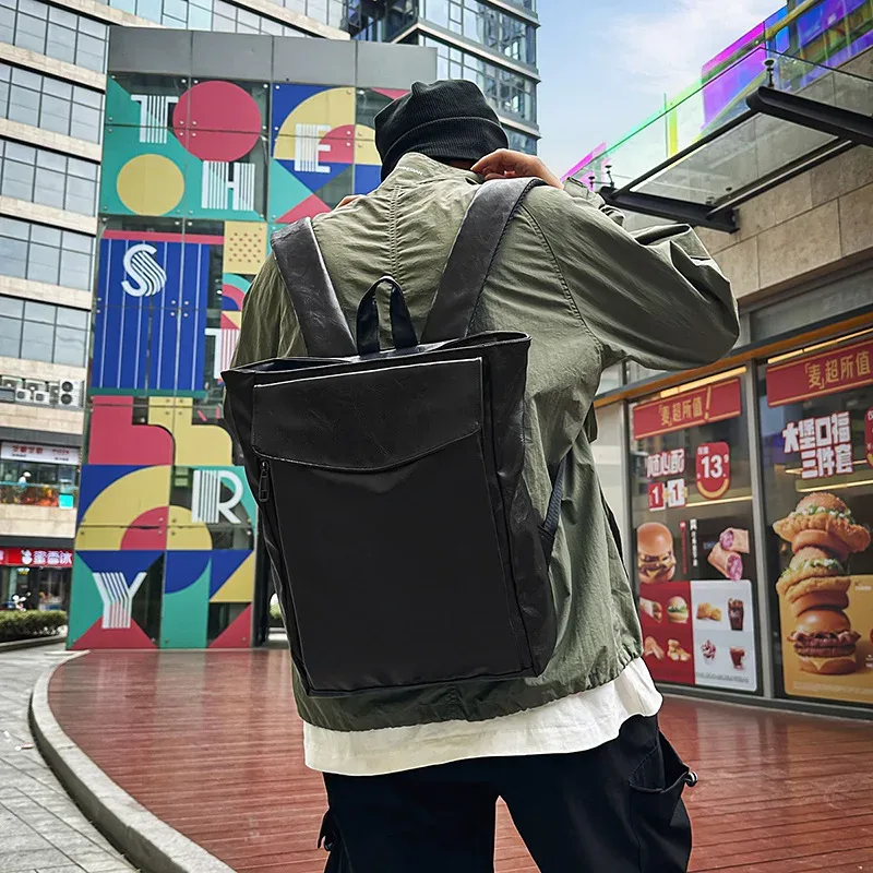 sac à bandoulière pour hommes, nouveau modèle tendance européen et américain, sac d'ordinateur rétro et décontracté, sac de mode urbaine, sac d'étudiant.
