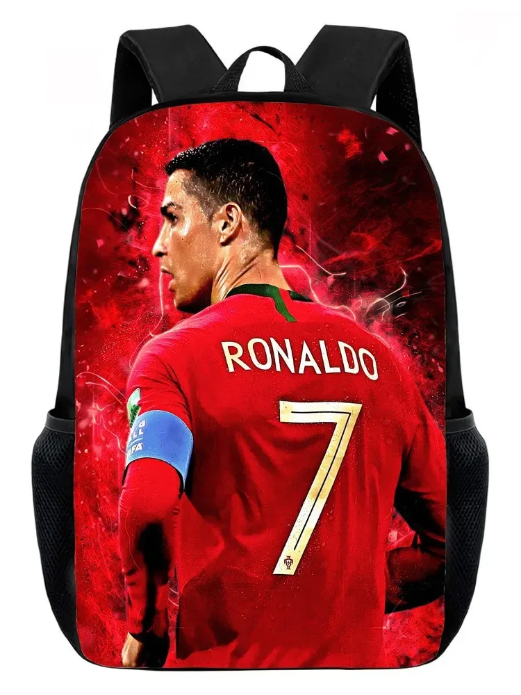 sacs à dos cr7 imprimés pour enfants, sacs d'école décontractés pour adolescents, garçons et filles, sac à dos d'école de 15 pouces, mochilas de voyage pour l'école primaire
