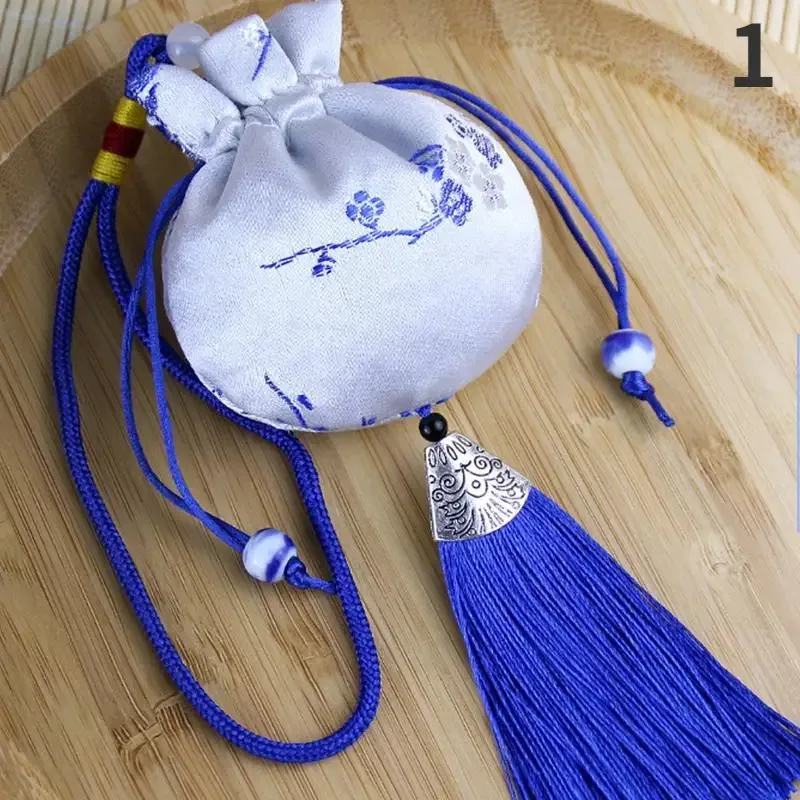 sachet vintage brocart hanfu accessoires voiture accrocher intérieur portable sachet bijoux sac de rangement