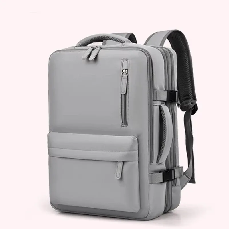 sac dos nylon beige clair poignées souple compartiments organisation voyage femmes usage courte séjour escapade