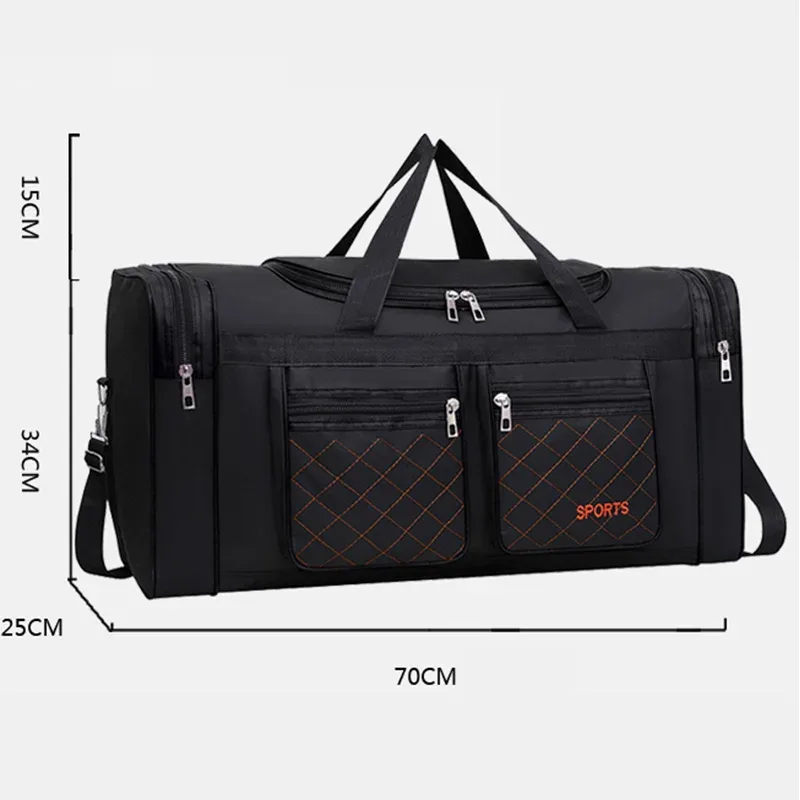 sac polochon de voyage en nylon pour homme, sac à main de grande capacité, bagage de transport extérieur portable, sac de sport pratique pour le week-end masculin, questionpratique
