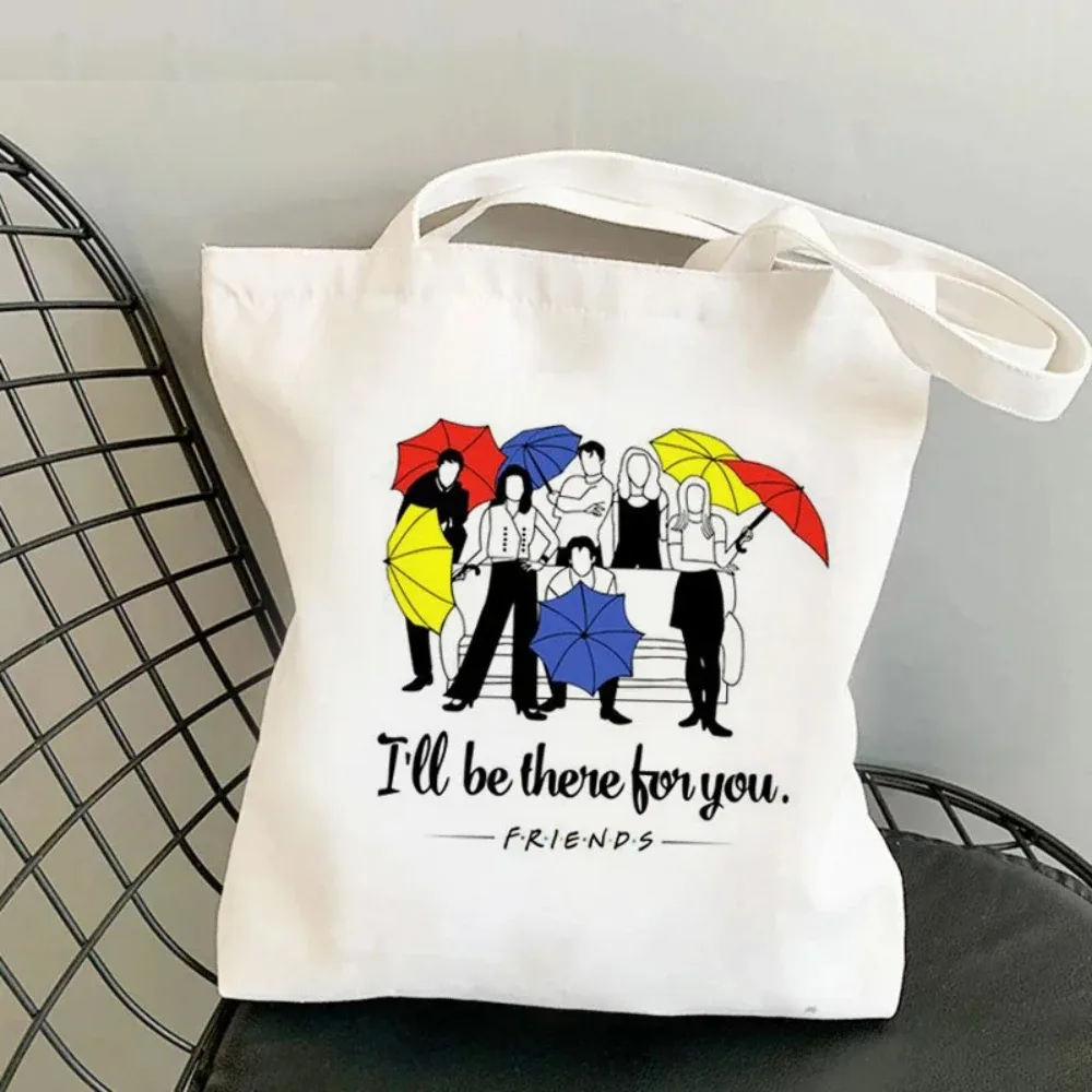 mode amis émission de télévision inspiré toile sac fourre-tout femmes décontracté style de rue harajuku shopper sac à main usage quotidien idée cadeau