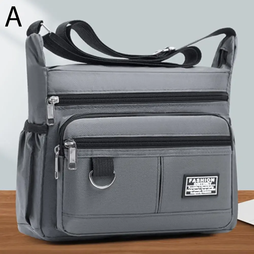 oxford-sac à bandoulière multicouche pour homme, design de poche, initié, grande capacité, décontracté, simple, messager, mode, y5q6, nouveau