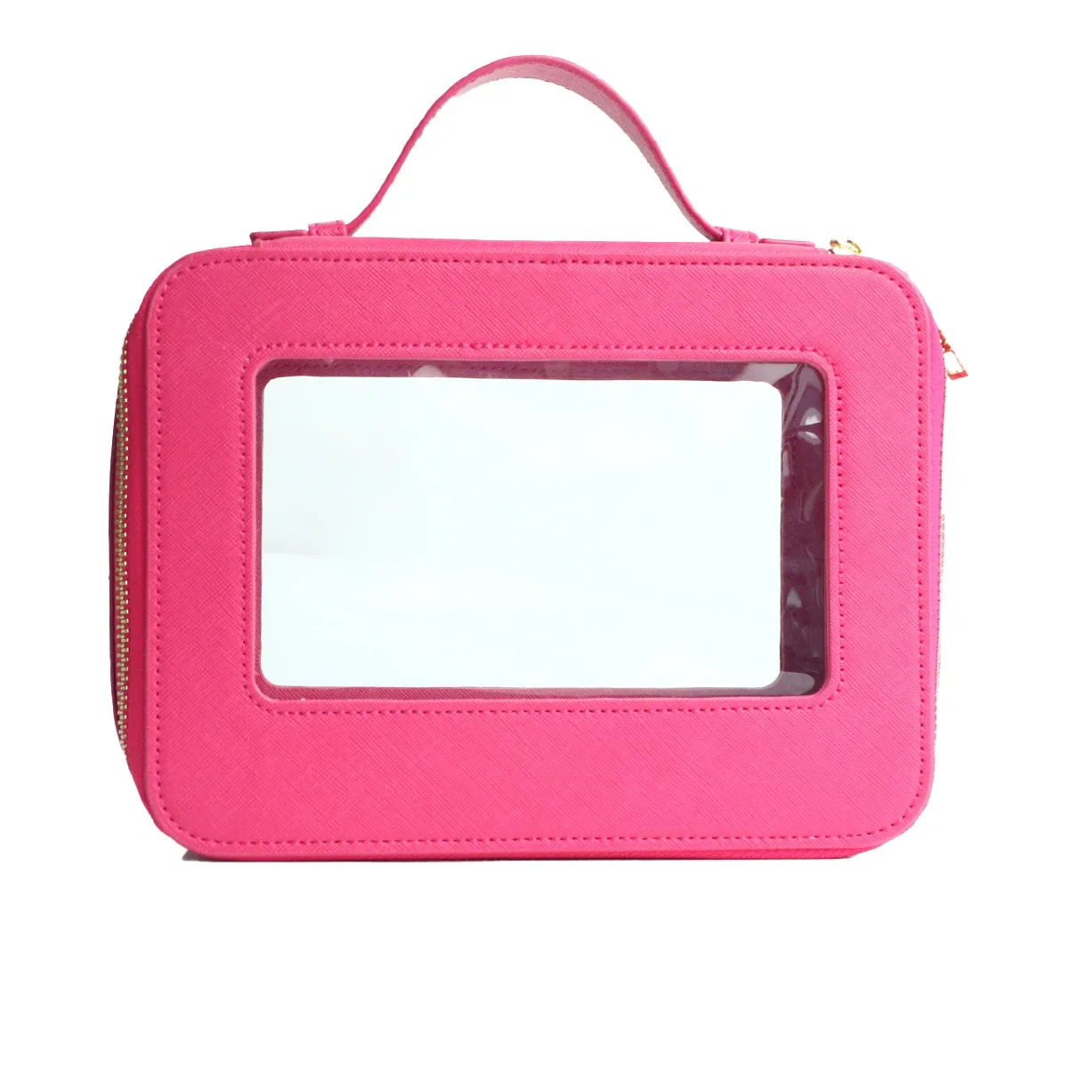 pochette à maquillage personnalisée en cuir, sac de rangement pour pinceaux de maquillage imperméable, sac de rangement portable en pvc pour soins de la peau, trousse de toilette