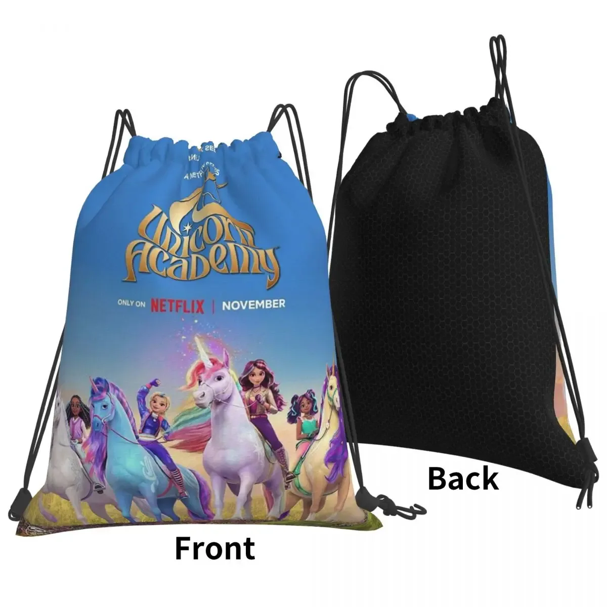 sacs à dos unicorn academy, sacs portables à cordon, sacs de sport, sacs à livres pour homme et femme, pour l'école