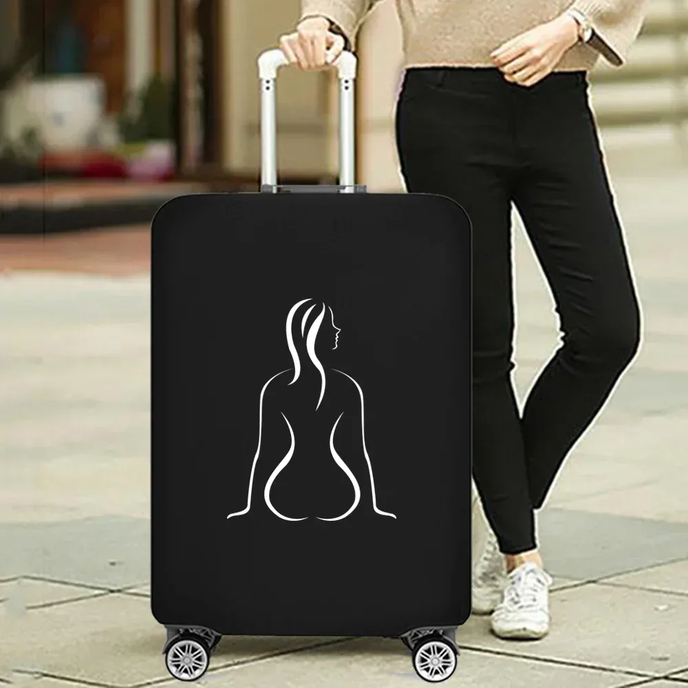 housse de valise essentielle de voyage à la mode, impression drôle pour accessoires de voyage de 18 à 32 pouces, sac de protection pour bagages à roulettes