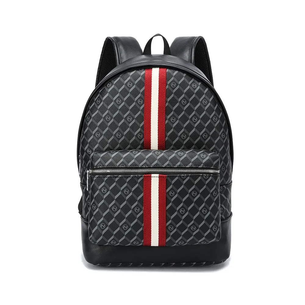 sac à dos de mode hommes lettre imprimée sacs à dos pour hommes de luxe rayé 13 pouces sac à dos pour ordinateur portable grande capacité sacs de voyage imperméables