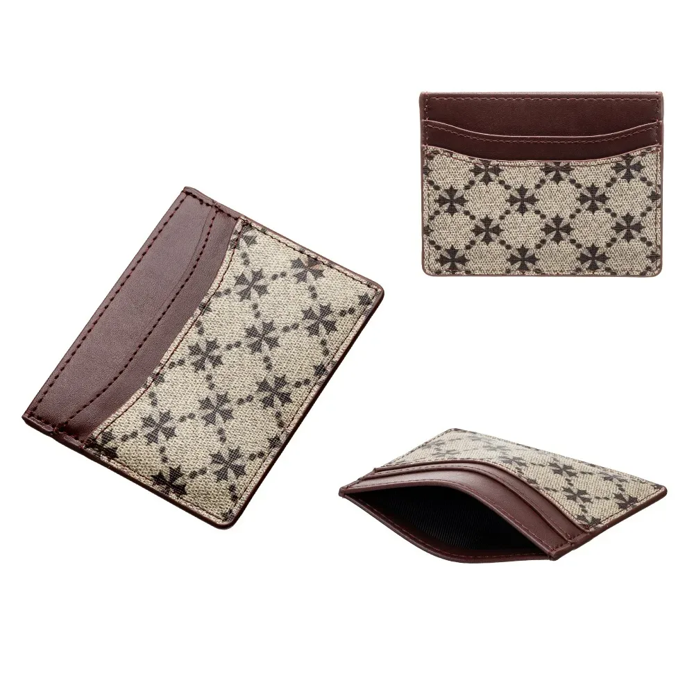 porte-cartes en cuir pu imprimé baellerry, porte-documents multi-emplacements, porte-cartes bancaires, portefeuilles pour hommes et femmes