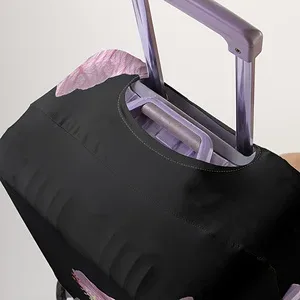 housse de bagage à imprimé fleur d'hibiscus, adaptée aux bagages de 18 à 32 pouces, manchon pour poignée de bagage, accessoires de voyage