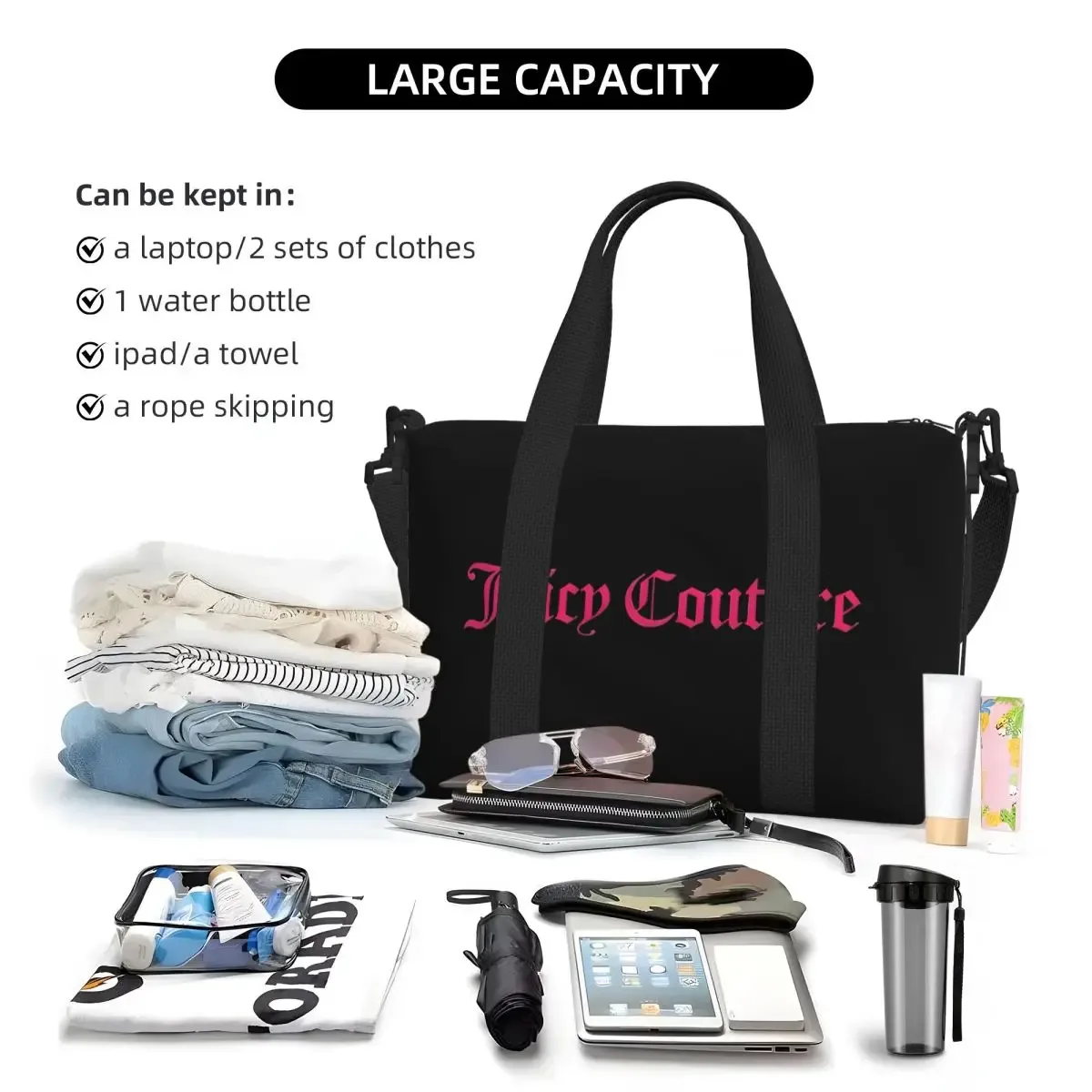 sacs de voyage j-juicy-c-couture pour le week-end, la gym et le yoga, sacs de sport pour hommes et femmes, sac bandoulière, sac de voyage