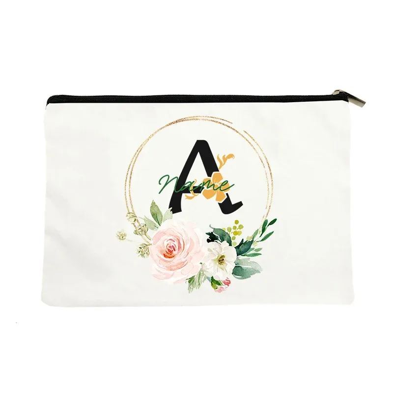 pochette à cosmétiques personnalisable avec nom, pochette à cosmétiques pour fête, pochette à cosmétiques de voyage, sac de maquillage pour mariage, organisateur avec doublure intérieure en toile pour femme