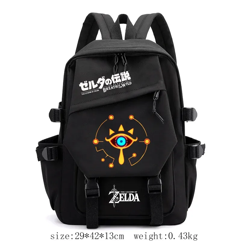 sac à dos étudiant the legend of zelda, sac à bandoulière décontracté pour l'extérieur, sac à dos tendance personnalisé grande capacité mochilas