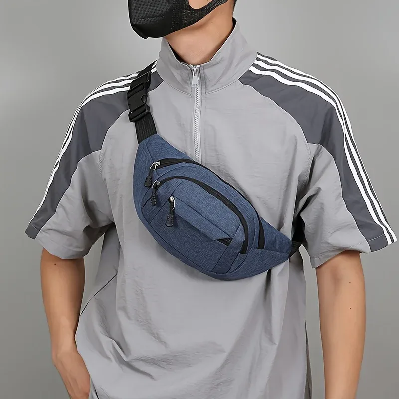 sac à bandoulière réglable, 1 pièce, design multi-poches, sac de taille pour sports de plein air, sac de voyage multifonctionnel