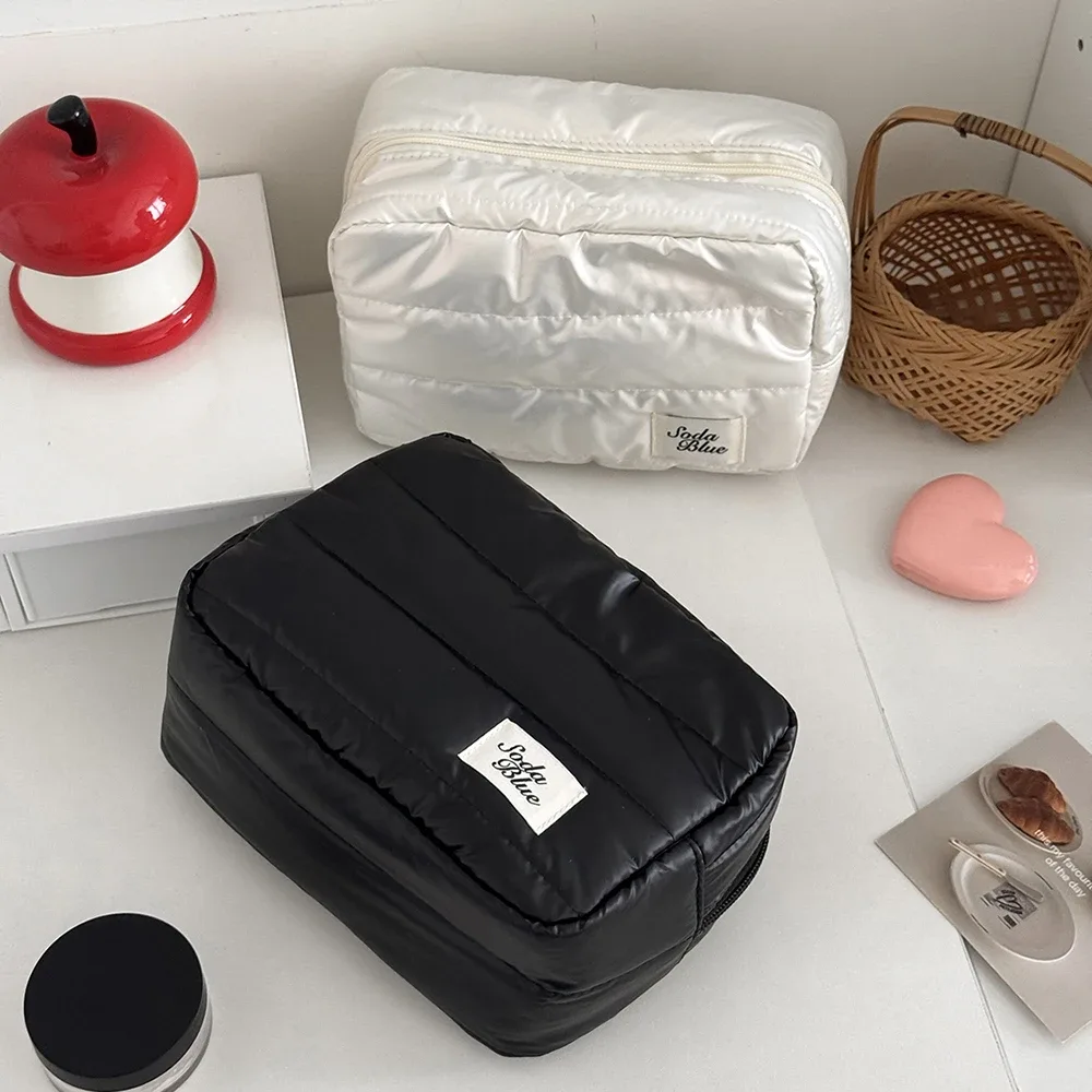 sac à main de luxe étanche de grande capacité pour femmes, pochette de rangement de cosmétiques et de toilette, sac carré élégant à fermeture éclair pour dames